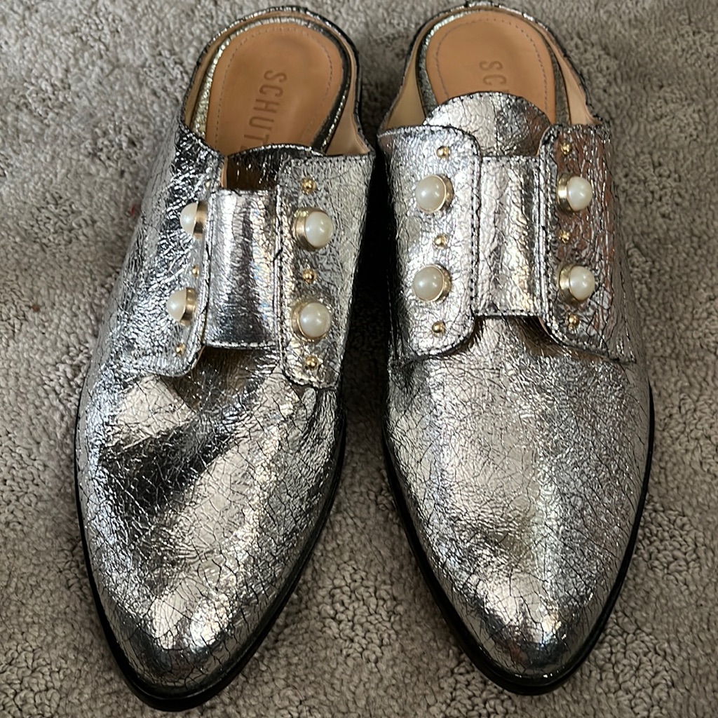 Schultz Silver Mules